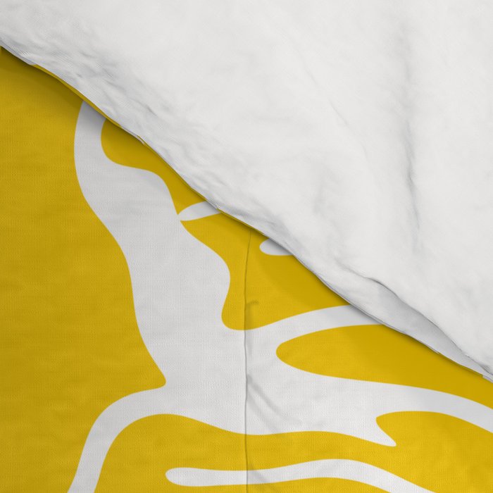 Yellow tropical hibiscus flower art pattern Comforter Gallery Image 4