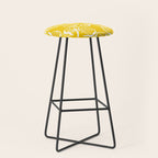 Yellow tropical hibiscus flower art pattern Stool Gallery Image 1