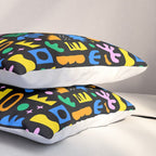 Fun colorful abstract summer shape pattern Pillow Sham Gallery Image 3