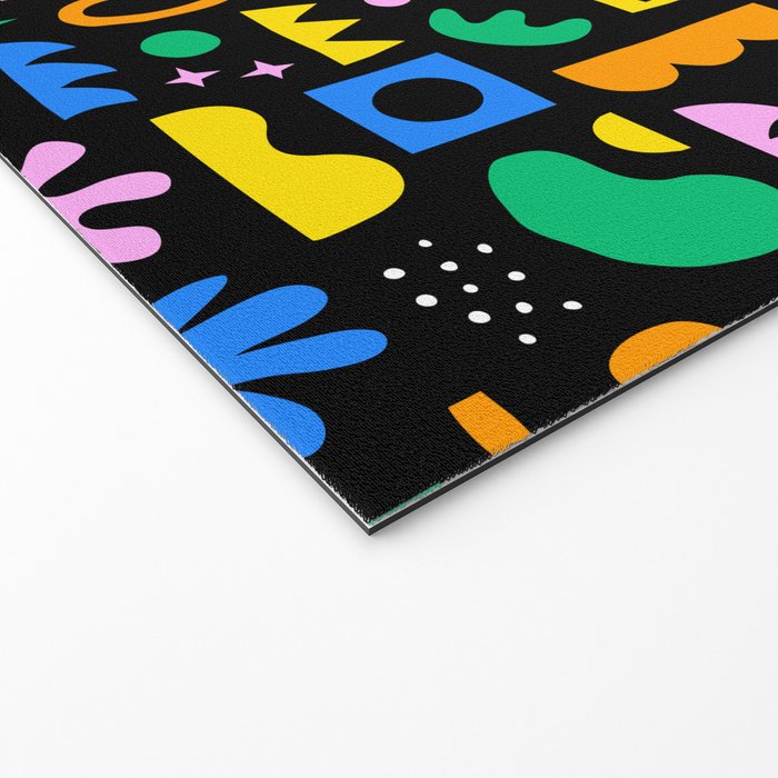Fun colorful abstract summer shape pattern Welcome Mat Gallery Image 2