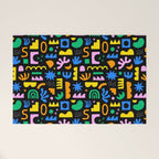 Fun colorful abstract summer shape pattern Welcome Mat Gallery Image 1