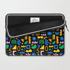 Fun colorful abstract summer shape pattern Laptop Sleeve Gallery Image 2