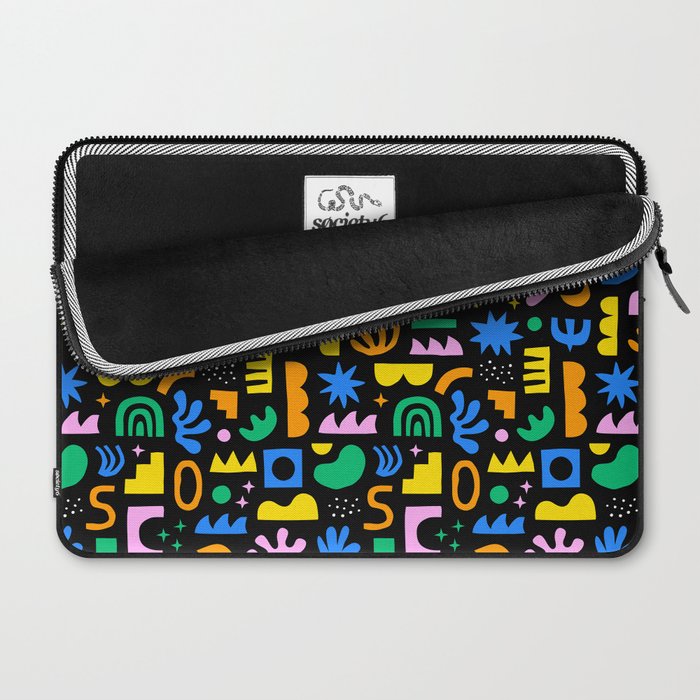 Fun colorful abstract summer shape pattern Laptop Sleeve Gallery Image 2