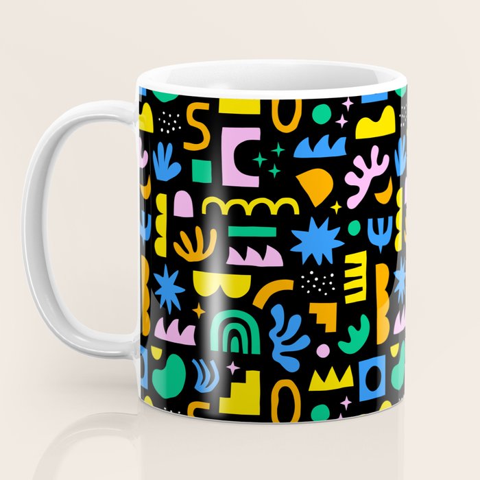 Fun colorful abstract summer shape pattern Coffee Mug Gallery Image 3
