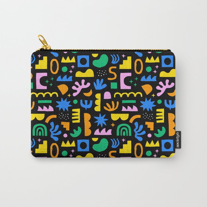 Fun colorful abstract summer shape pattern Carry All Pouch Gallery Image 1