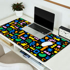 Fun colorful abstract summer shape pattern Desk Mat Gallery Image 2