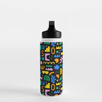 Fun colorful abstract summer shape pattern Water Bottle Gallery Image 3