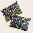 Fun colorful abstract summer shape pattern Pillow Sham Gallery Image 3