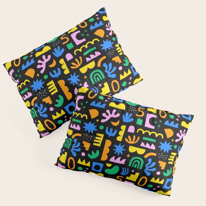Fun colorful abstract summer shape pattern Pillow Sham Gallery Image 3
