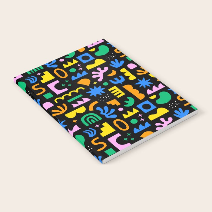 Fun colorful abstract summer shape pattern Notebook Gallery Image 2