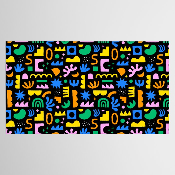 Fun colorful abstract summer shape pattern Tablecloth Gallery Image 2