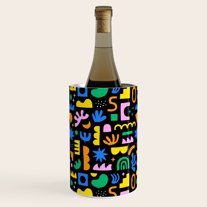 Fun colorful abstract summer shape pattern Wine Chiller Gallery Image 1