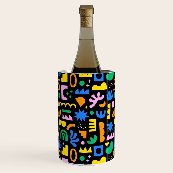Fun colorful abstract summer shape pattern Wine Chiller Gallery Image 3