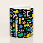 Fun colorful abstract summer shape pattern Coffee Mug Gallery Image 4