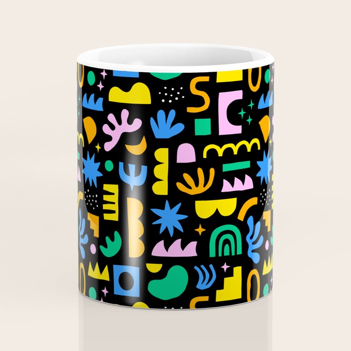 Fun colorful abstract summer shape pattern Coffee Mug Gallery Image 4