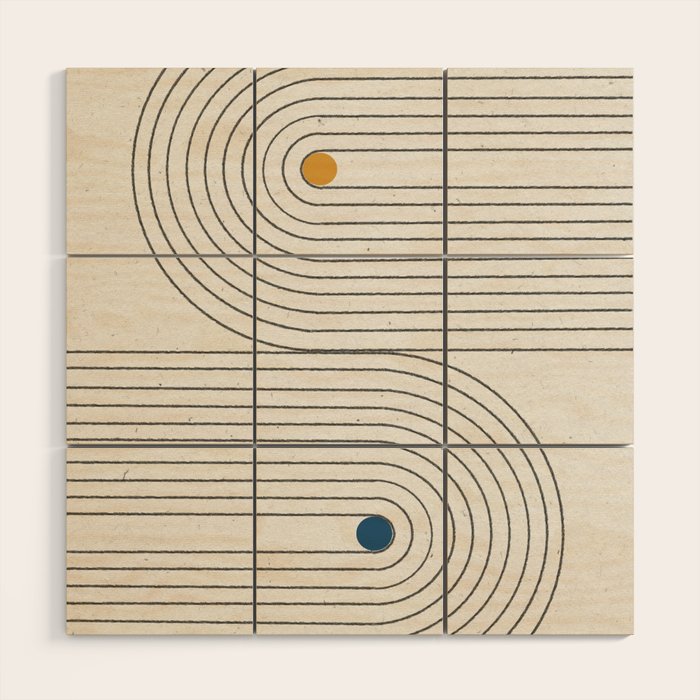 Geo BALANCE Wood Wall Art Gallery Image 1