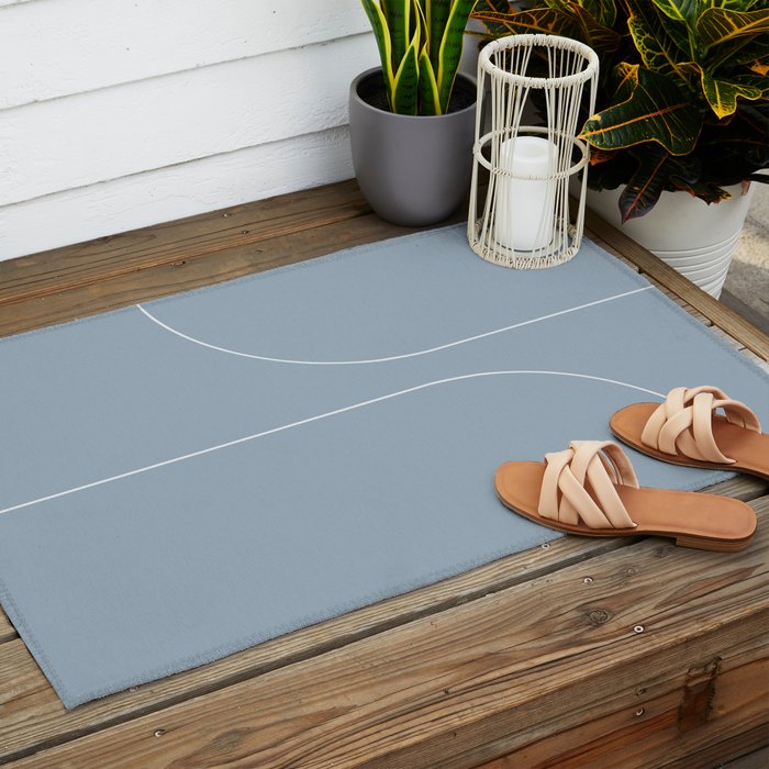 Modern Minimal Line Abstract XIII Outdoor Rug Gallery Image 2
