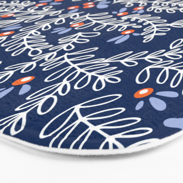 Wonderful twigs blue Bath Mat Gallery Image 3