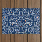 Wonderful twigs blue Outdoor Rug Gallery Image 1