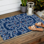 Wonderful twigs blue Outdoor Rug Gallery Image 2