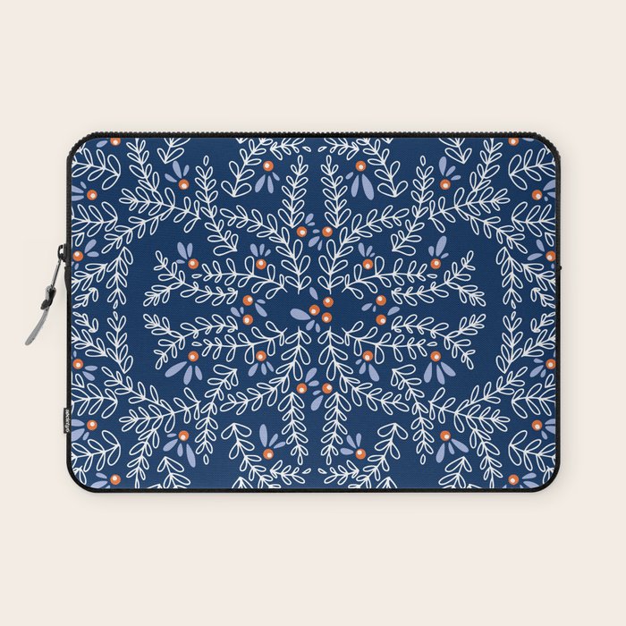Wonderful twigs blue Laptop Sleeve Gallery Image 1