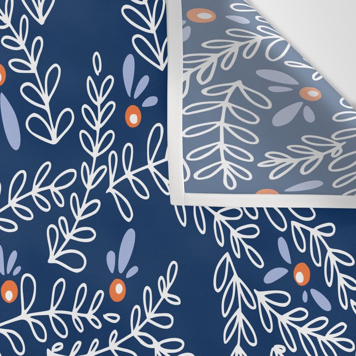 Wonderful twigs blue Wall Tapestry Gallery Image 3