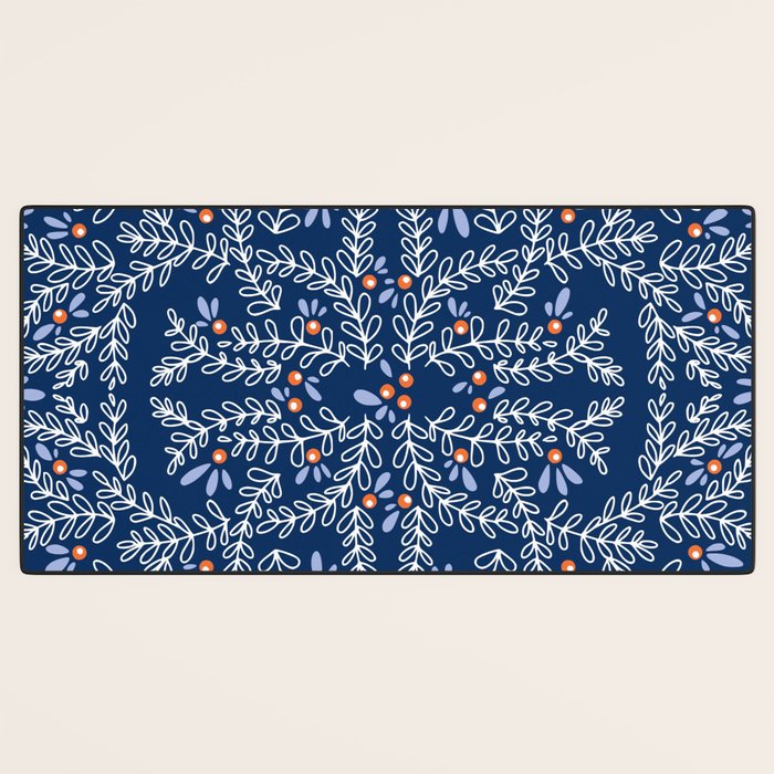 Wonderful twigs blue Desk Mat Gallery Image 3