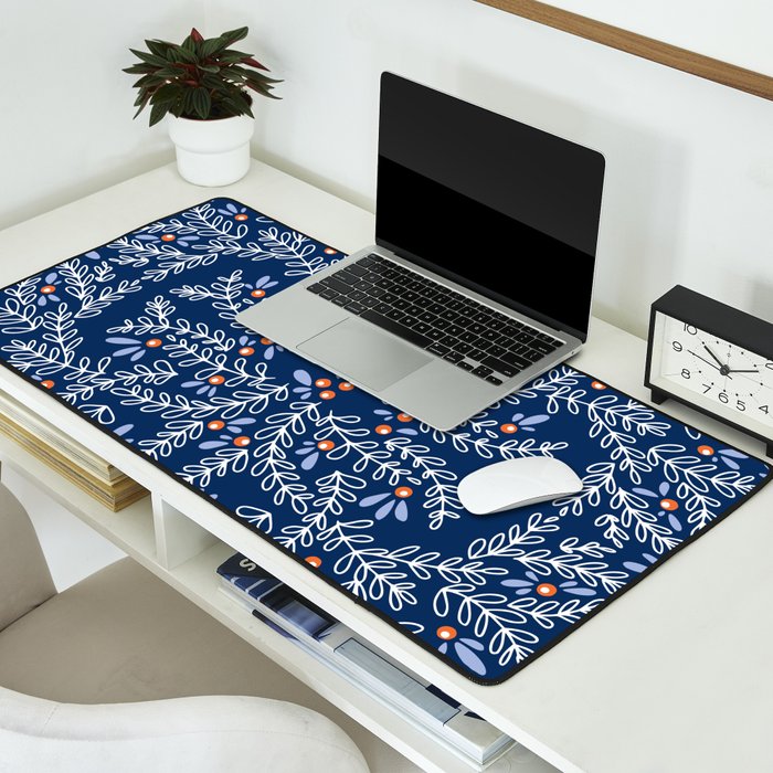 Wonderful twigs blue Desk Mat Gallery Image 2