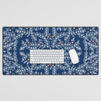 Wonderful twigs blue Desk Mat Gallery Image 1