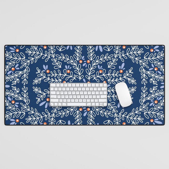 Wonderful twigs blue Desk Mat Gallery Image 1