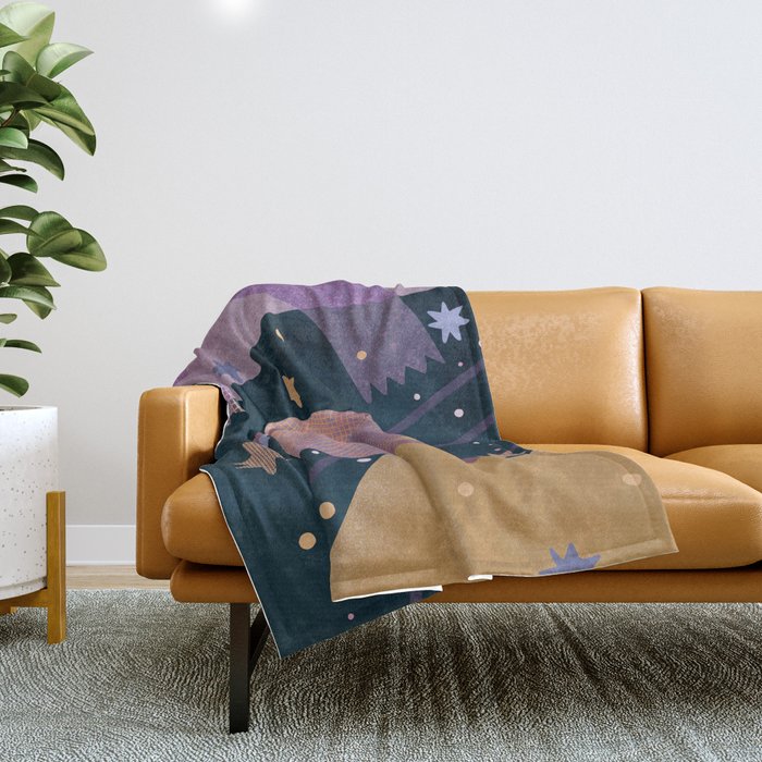 Cosmos #1 Throw Blanket Gallery Image 1