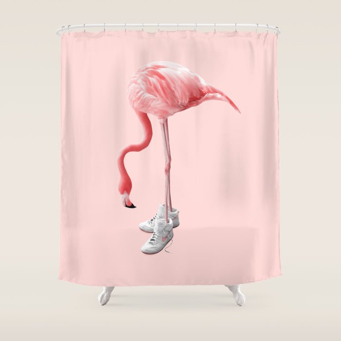 SNEAKER FLAMINGO Shower Curtain Gallery Image 1
