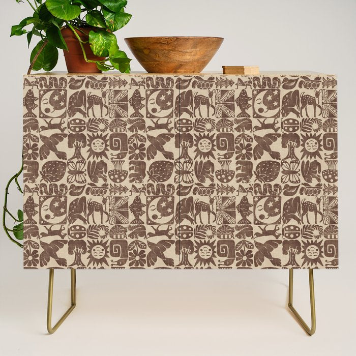 Nature Blocks - walnut brown Credenza Gallery Image 1