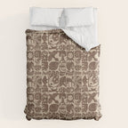 Nature Blocks - walnut brown Duvet Cover Gallery Image 6