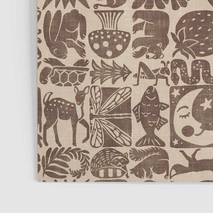 Nature Blocks - walnut brown Poster Gallery Image 3
