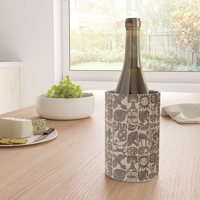 Nature Blocks - walnut brown Wine Chiller Gallery Image 4