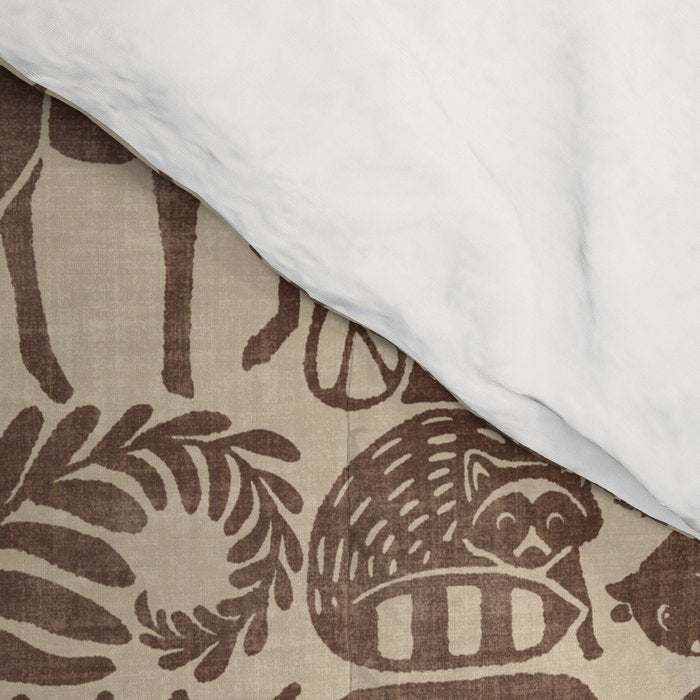 Nature Blocks - walnut brown Comforter Gallery Image 4