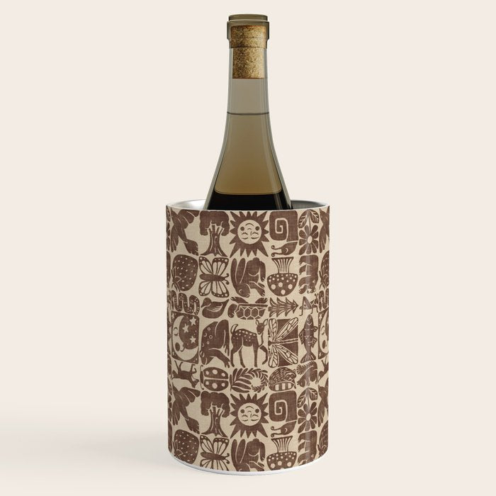 Nature Blocks - walnut brown Wine Chiller Gallery Image 2