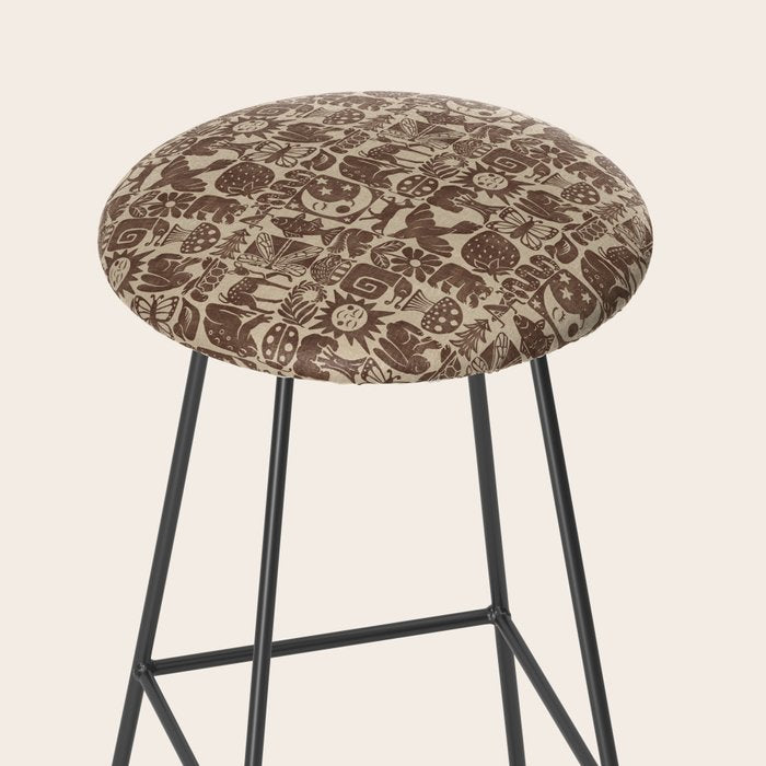 Nature Blocks - walnut brown Stool Gallery Image 2