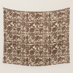 Nature Blocks - walnut brown Wall Tapestry Gallery Image 4