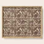 Nature Blocks - walnut brown Serving Tray Gallery Image 1