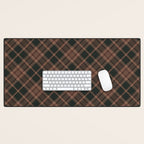brune tartan Desk Mat Gallery Image 1