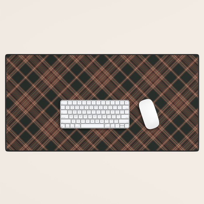 brune tartan Desk Mat Gallery Image 1