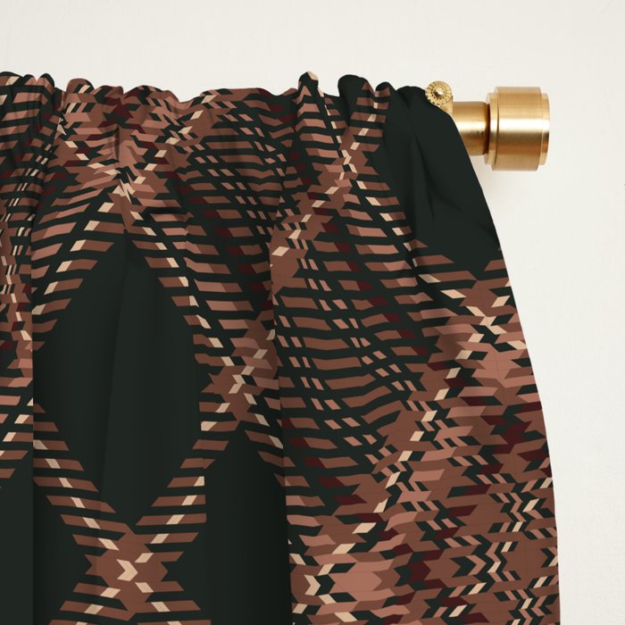brune tartan Window Curtain Gallery Image 2