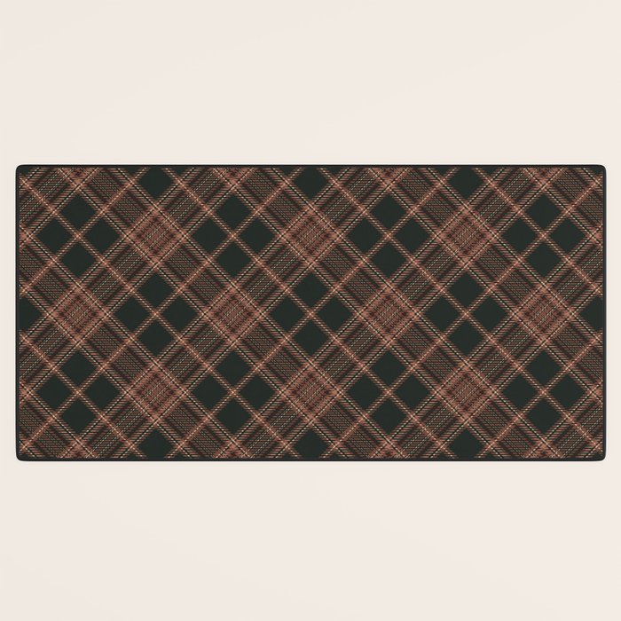 brune tartan Desk Mat Gallery Image 3