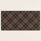 brune tartan Desk Mat Gallery Image 3