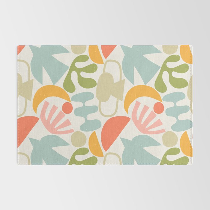 Colorful abstract nature organic shape pattern  Rug Gallery Image 2