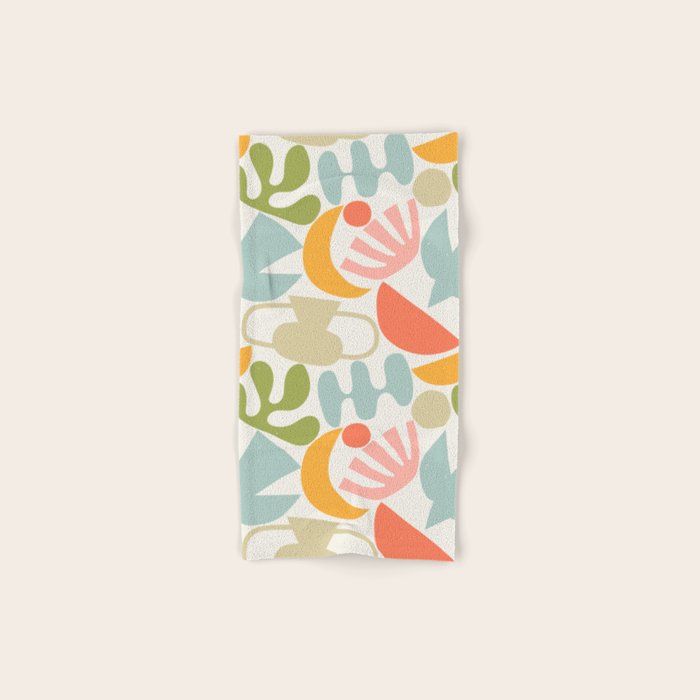 Colorful abstract nature organic shape pattern  Bath Towel Gallery Image 1