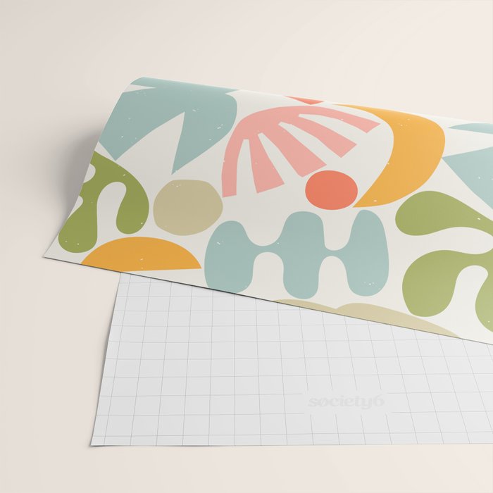 Colorful abstract nature organic shape pattern  Wrapping Paper Gallery Image 2