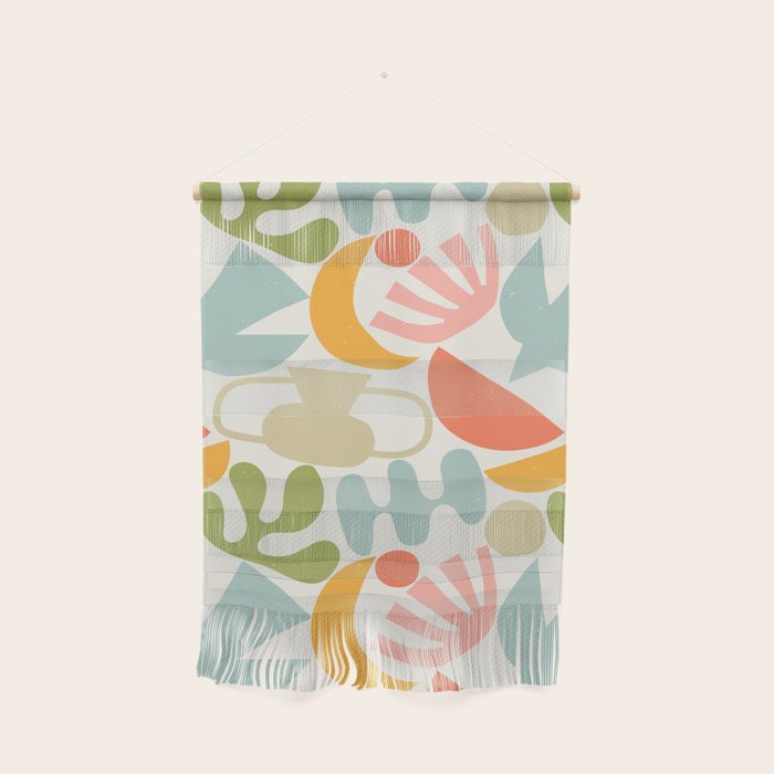 Colorful abstract nature organic shape pattern  Wall Hanging Gallery Image 1